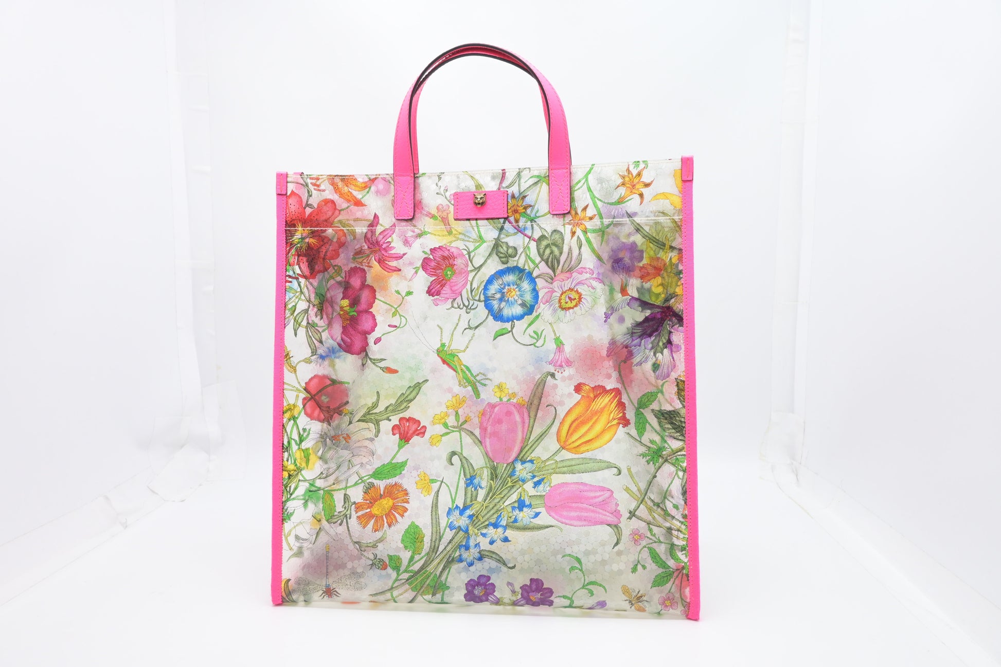 Gucci Clear Flora Vinyl Tote Bag