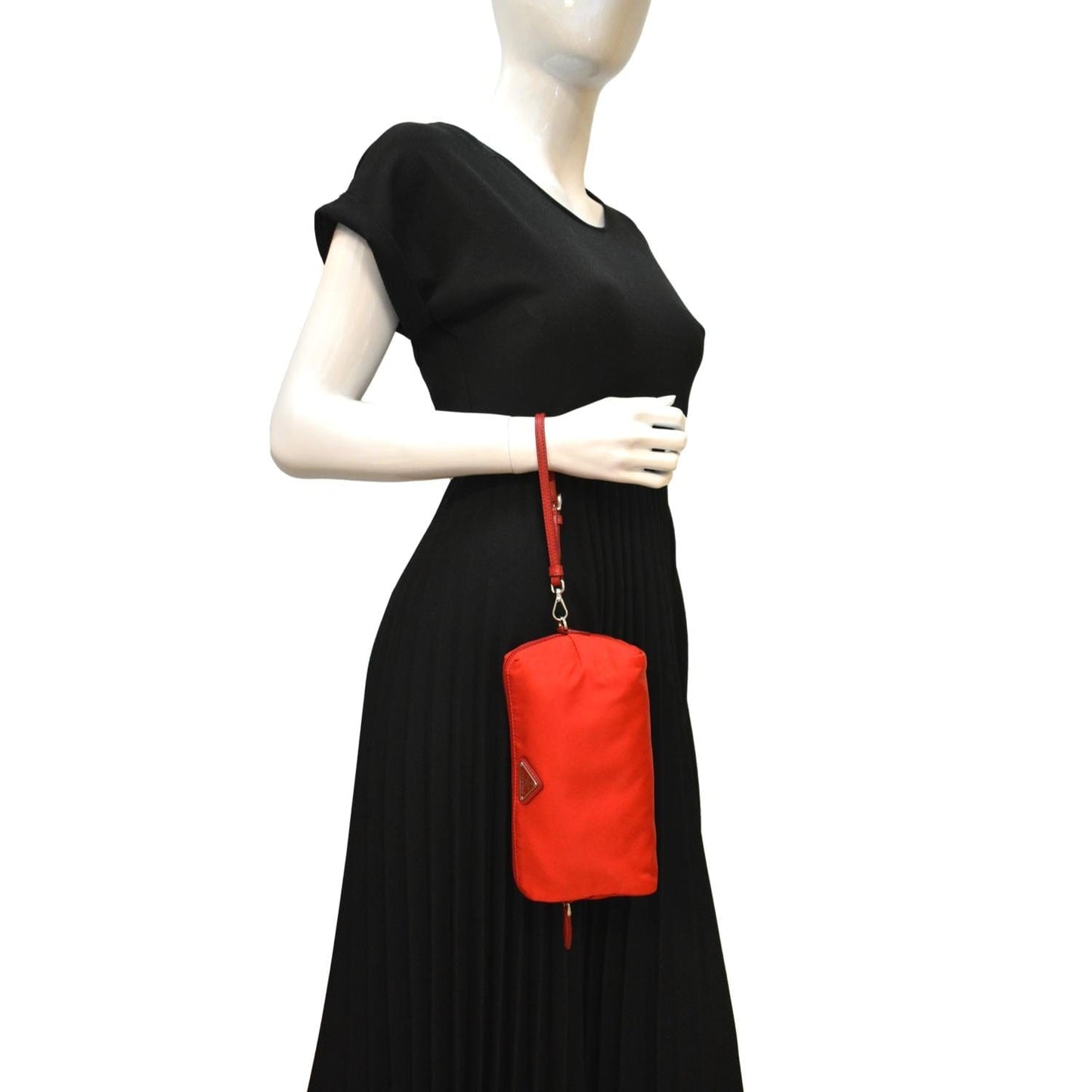 Cosmetic Case Handbag Nylon Red Travel Bag
