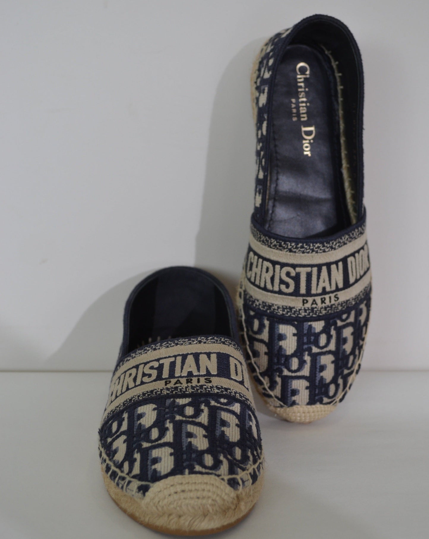Dior Handbag Christian Granville Espadrille Oblique Deep Blue Shoes