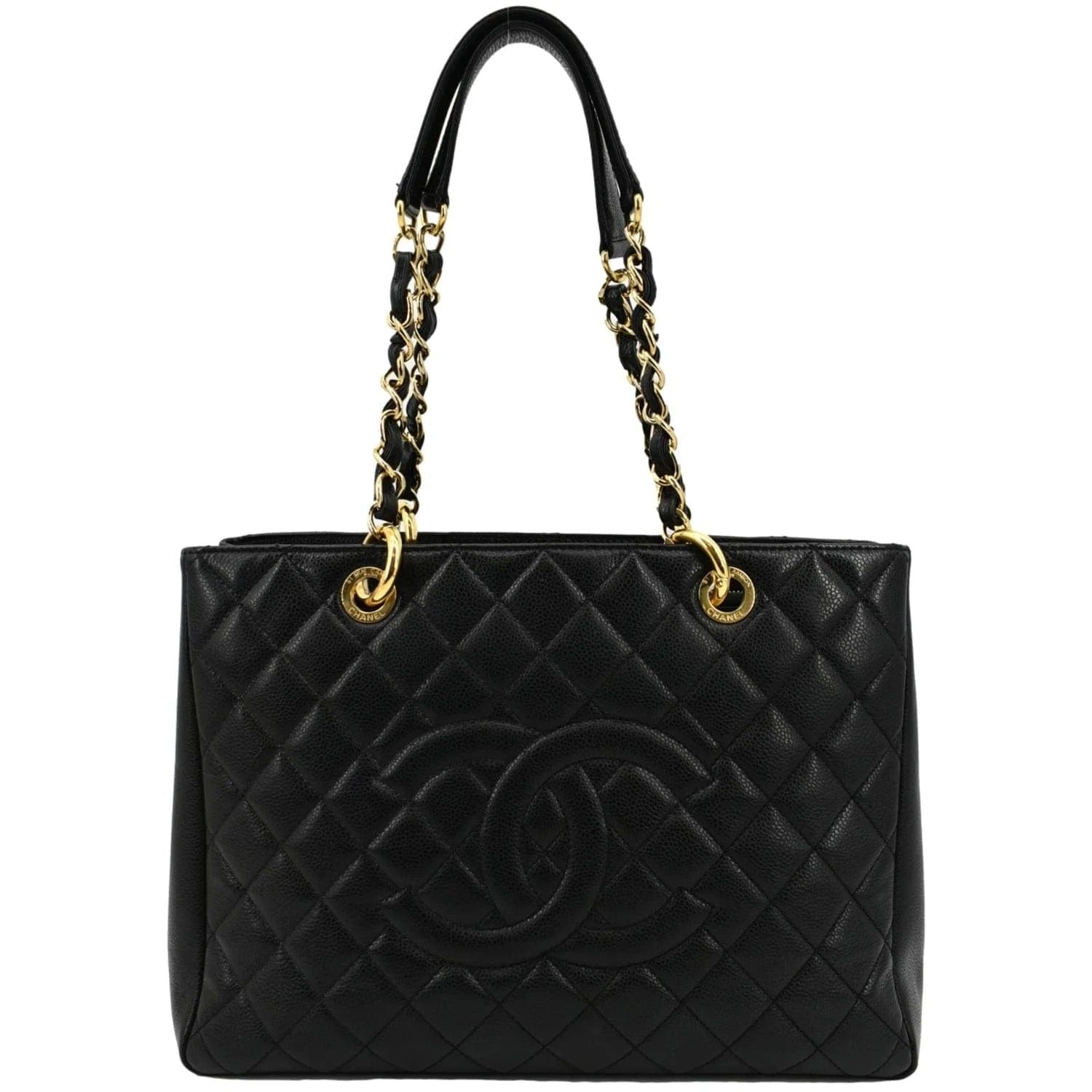 Chanel Grand Shopping Caviar GST Leather Black Travel Bag