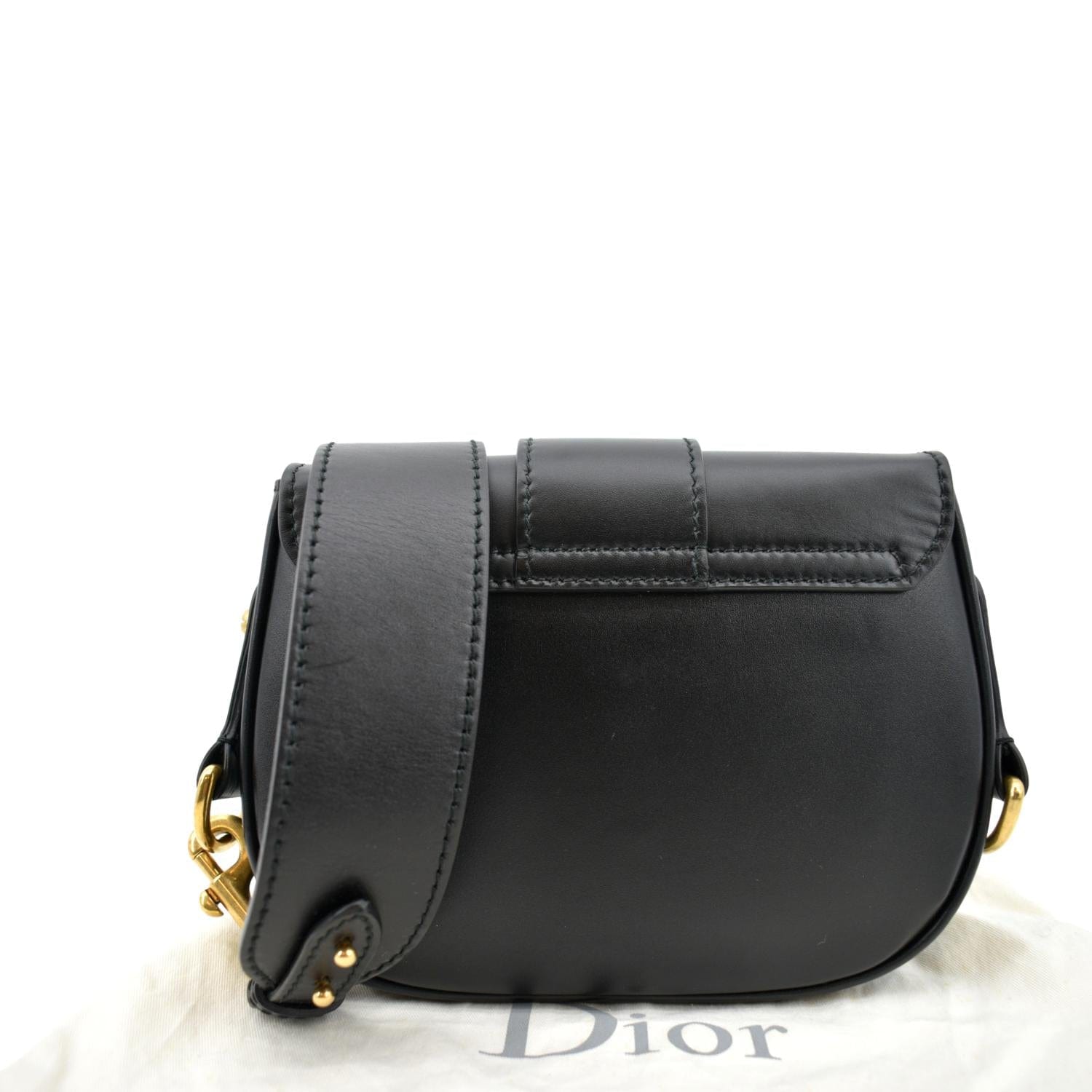 Dior Fence Calfskin Saddle Bag Leather Black Shoulder Bag Fence Saddle Bag