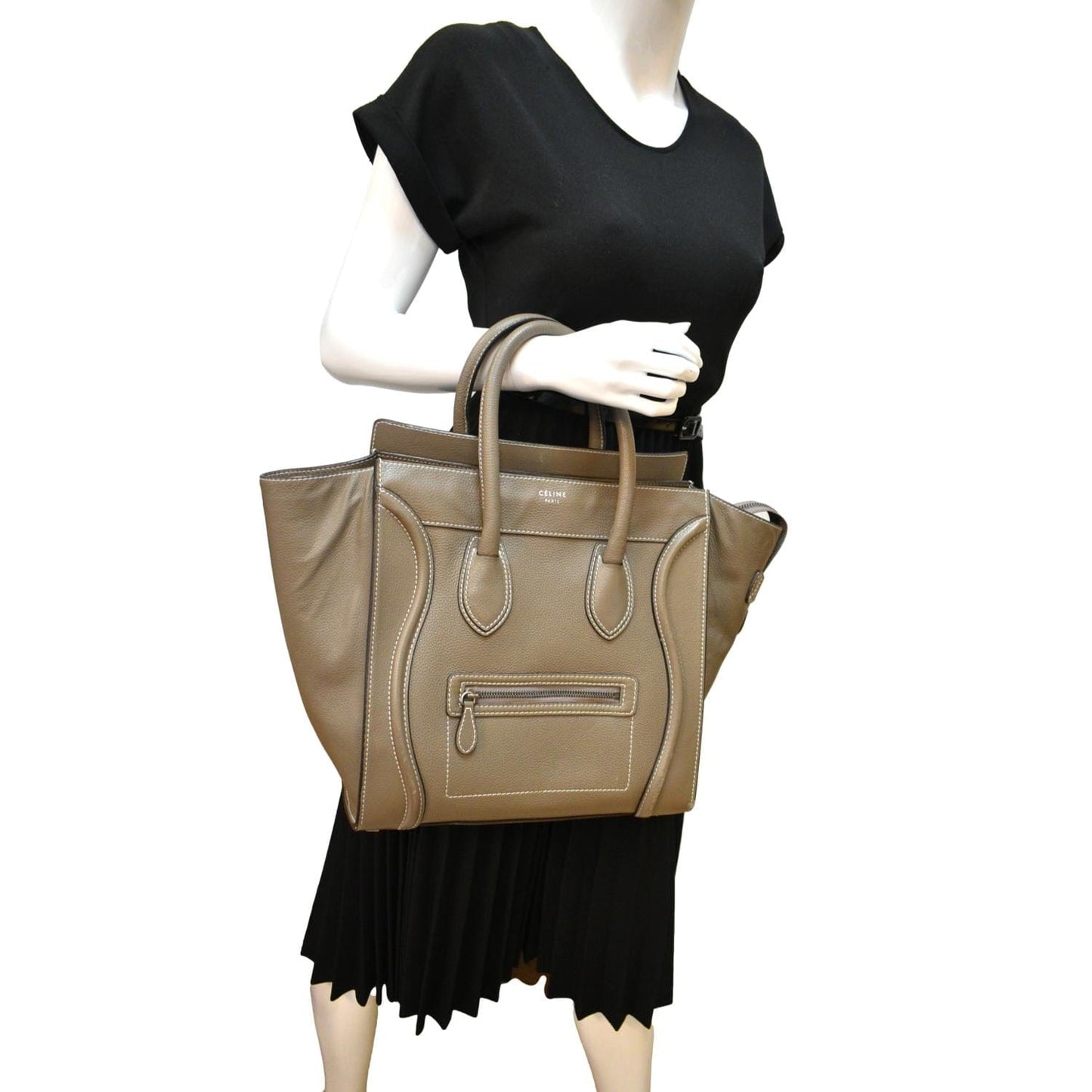 Souris Luggage Calfskin Tote Bag Dune Sold Leather Mini