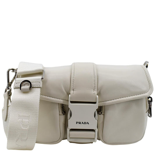 Borsa Pocket Con Nappa Shoulder Bag Leather White