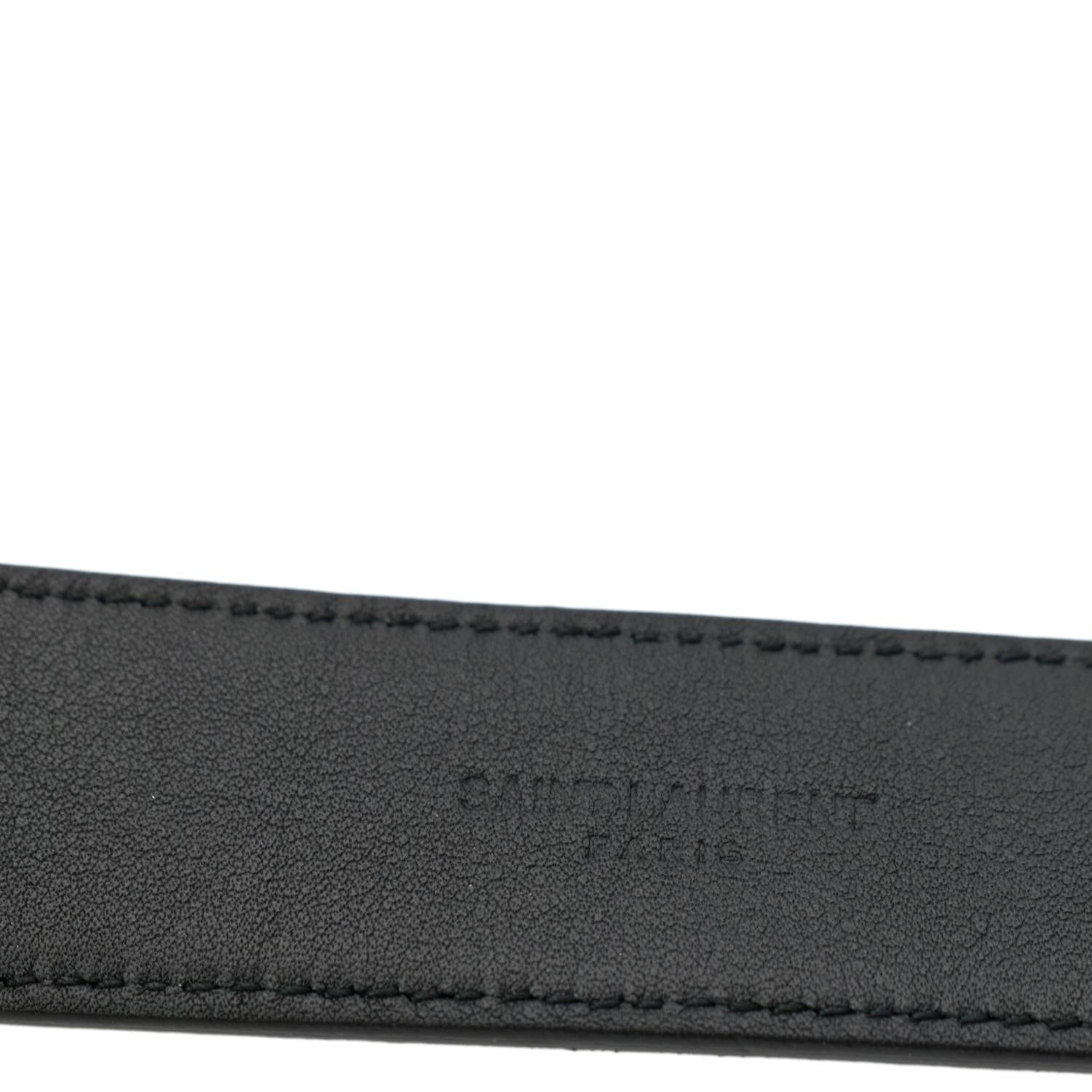 YSL Saint Laurent Yves Belt Handbag Leather Monogram Black