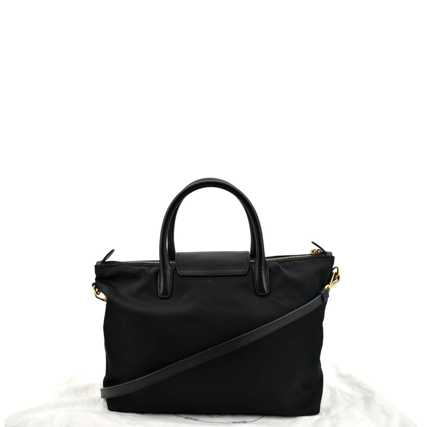 Prada Tessuto Tote Bag Leather Nylon Saffiano Tote Bag Bn2541