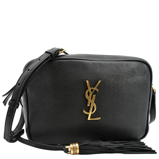 YSL Saint Laurent Saint Camera Crossbody Bag Leather Black