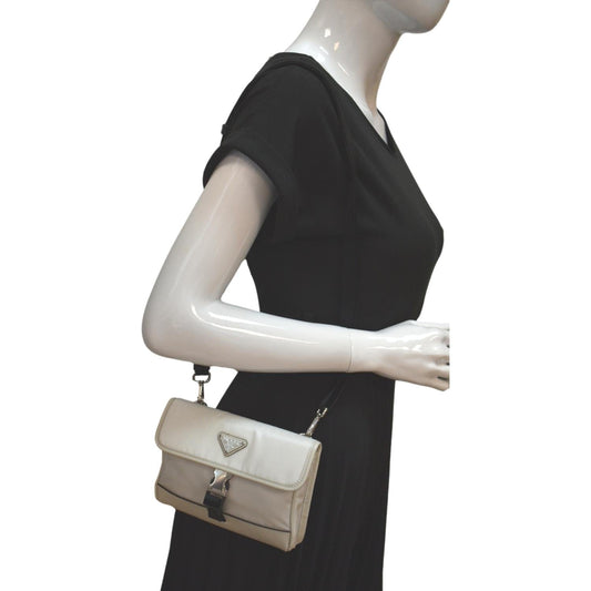 Prada Re Smartphone Case Shoulder Bag Leather Nylon Saffiano