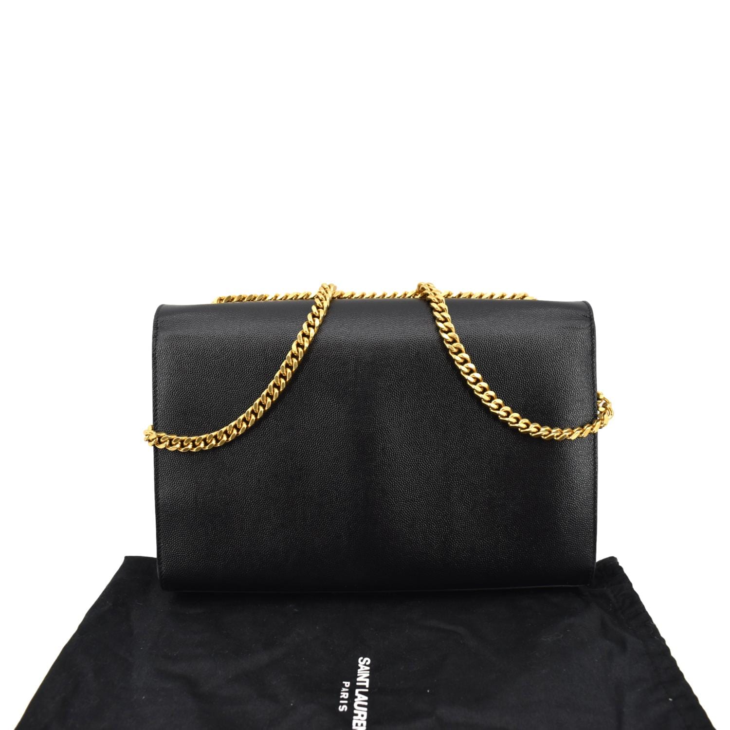 YSL Saint Laurent Yves Kate Shoulder Bag Leather Black Saint Laurent Kate