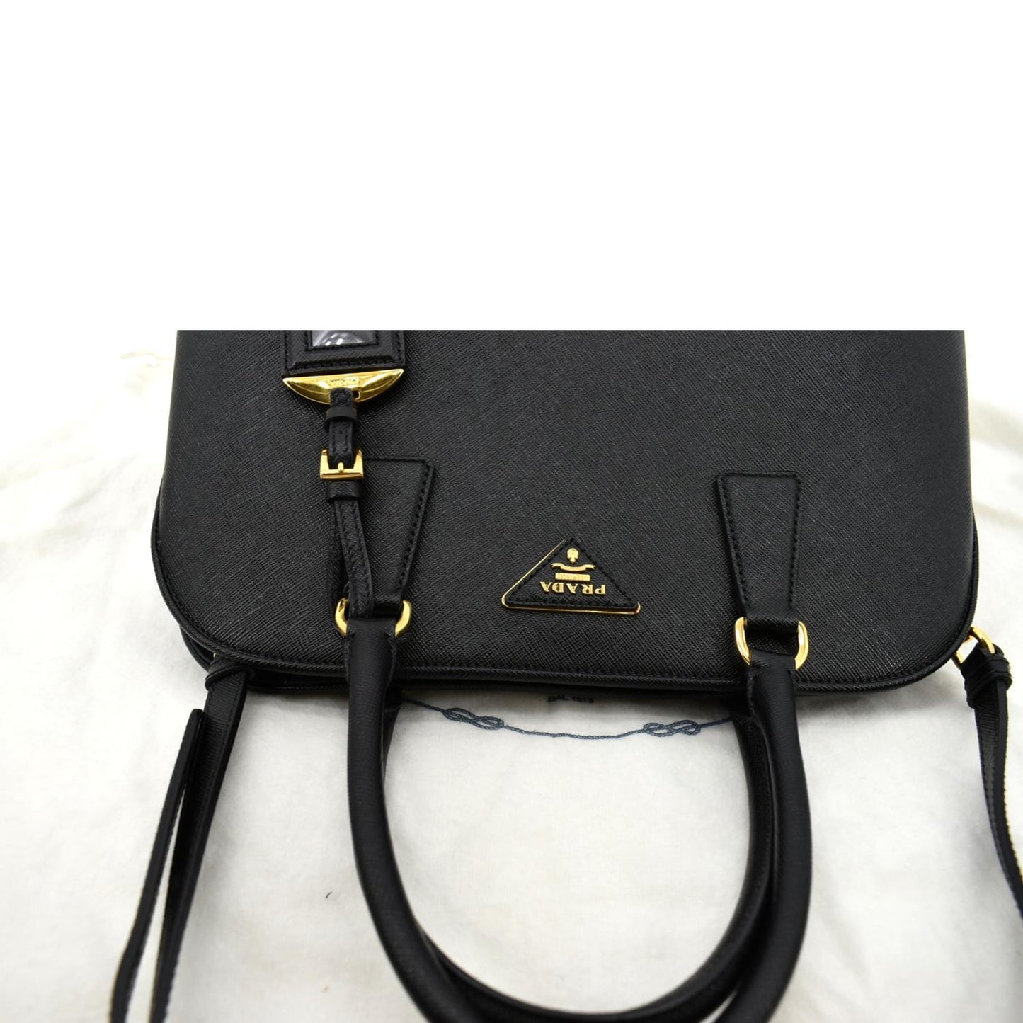 Prada Lux Promenade Shoulder Bag New Year Deals Leather Saffiano Black