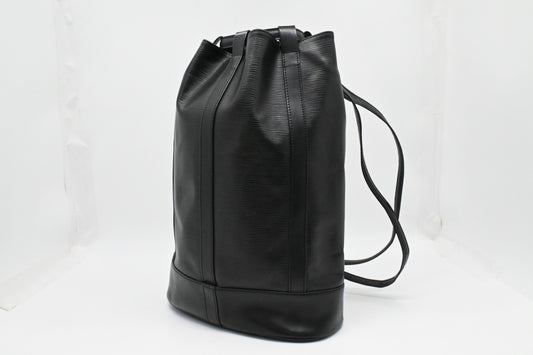 Louis Vuitton Randonnee Black GM Leather Epi Handbag Leather 1