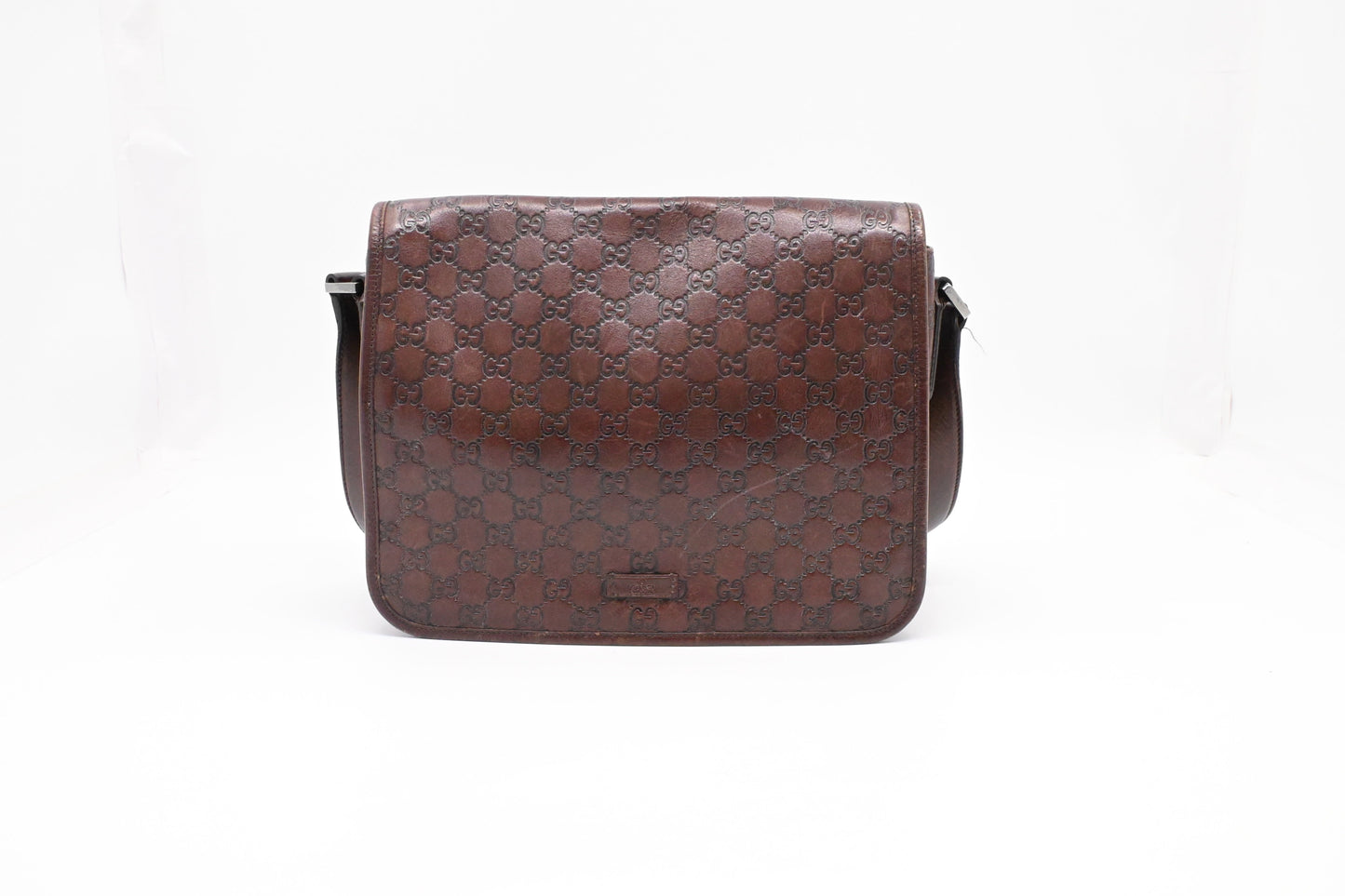 Gucci Messenger Dark Guccissima Leather Brown Messenger Bag