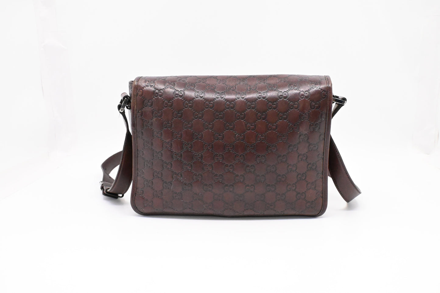 Gucci Messenger Dark Guccissima Leather Brown Messenger Bag