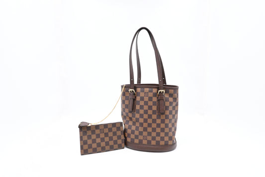 Louis Vuitton Marais Bucket Ebene Damier Canvas Bucket Bag