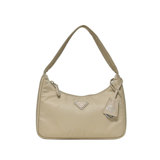Prada Handbag Re-Edition Bag Rented Out Nylon Beige Mini Mini Bag