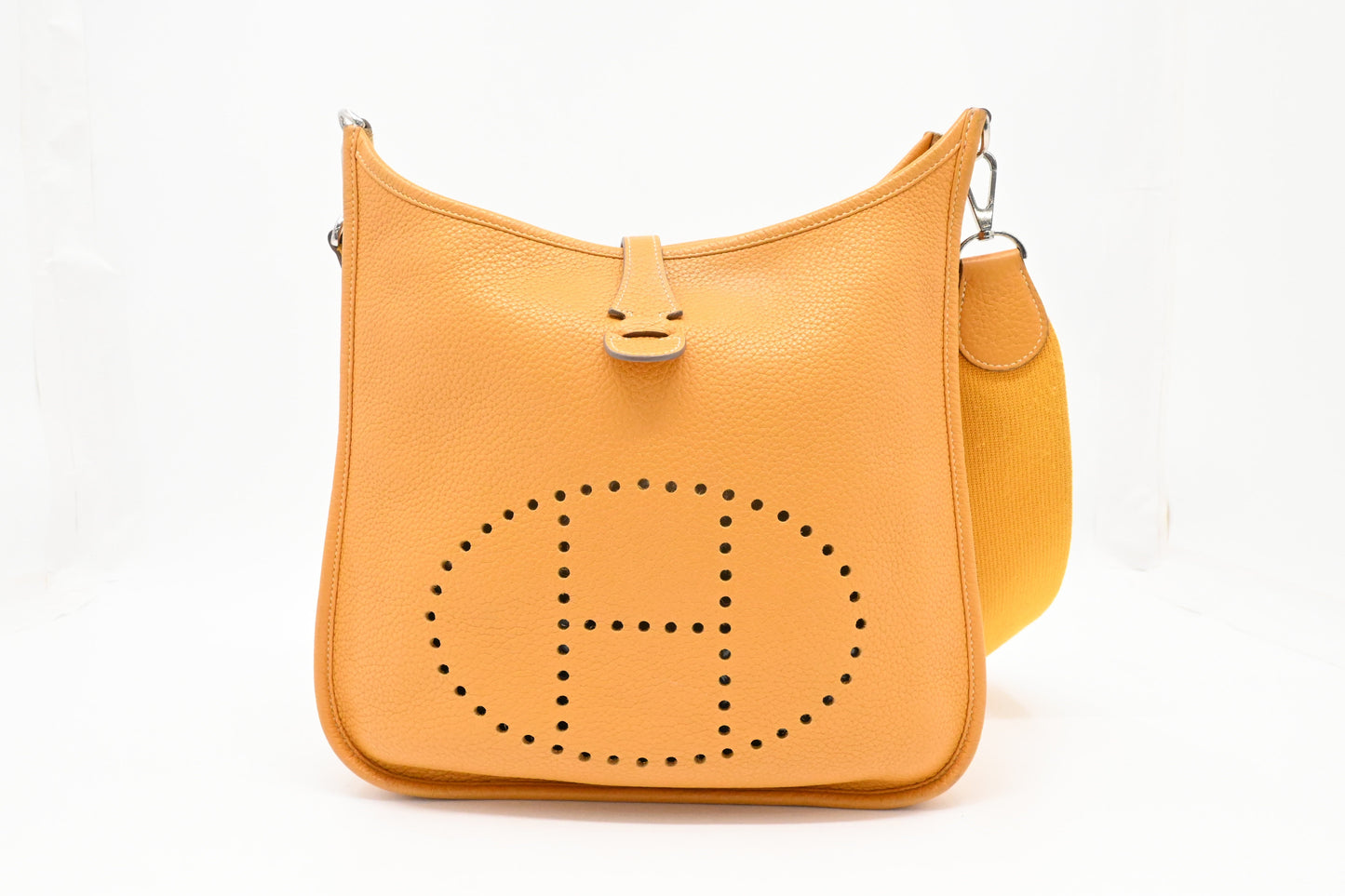 Hermes Evelyne Pm In Yellow Handbag Leather Travel Bag