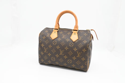 Louis Vuitton Speedy 25 Monogram Canvas Handbag Canvas 6