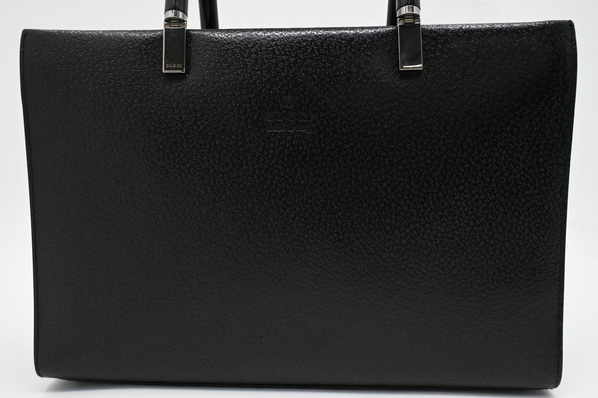 Gucci Bamboo Leather Black Handbag Leather 1