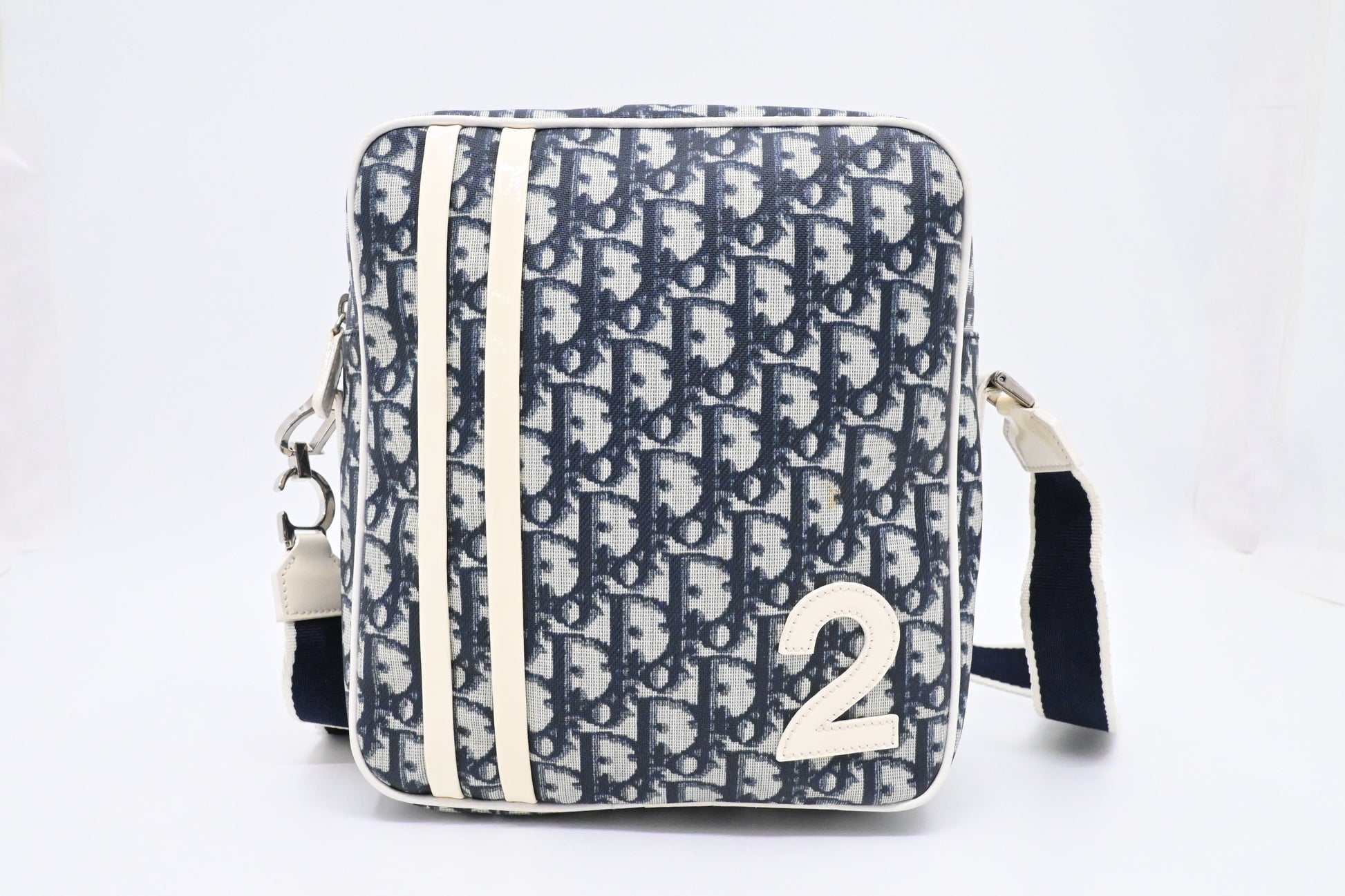 Dior Crossbody In Trotter Coated Handbag Canvas Blue Crossbody Bag