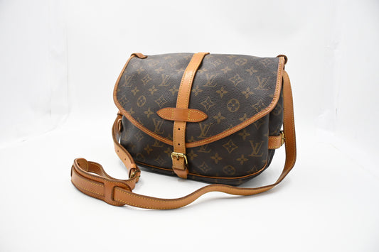 Louis Vuitton Saumur 30 Monogram Canvas Handbag Canvas 3