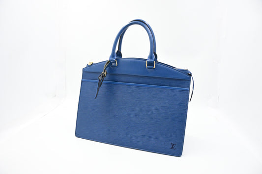 Louis Vuitton Riviera Blue Leather Epi Handbag Leather 1