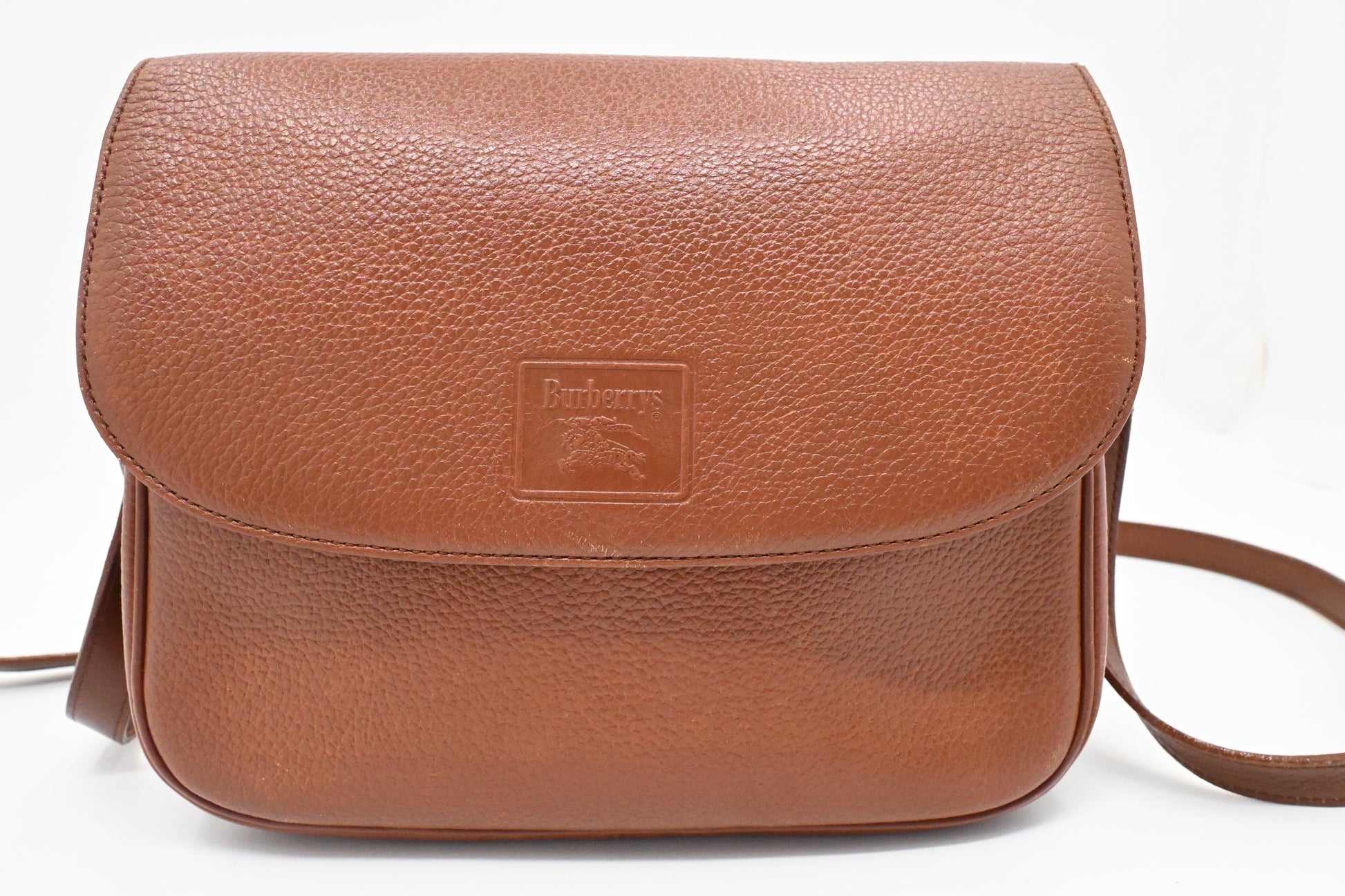 Burberry Crossbody Bag In Leather Brown Brown Leather 1