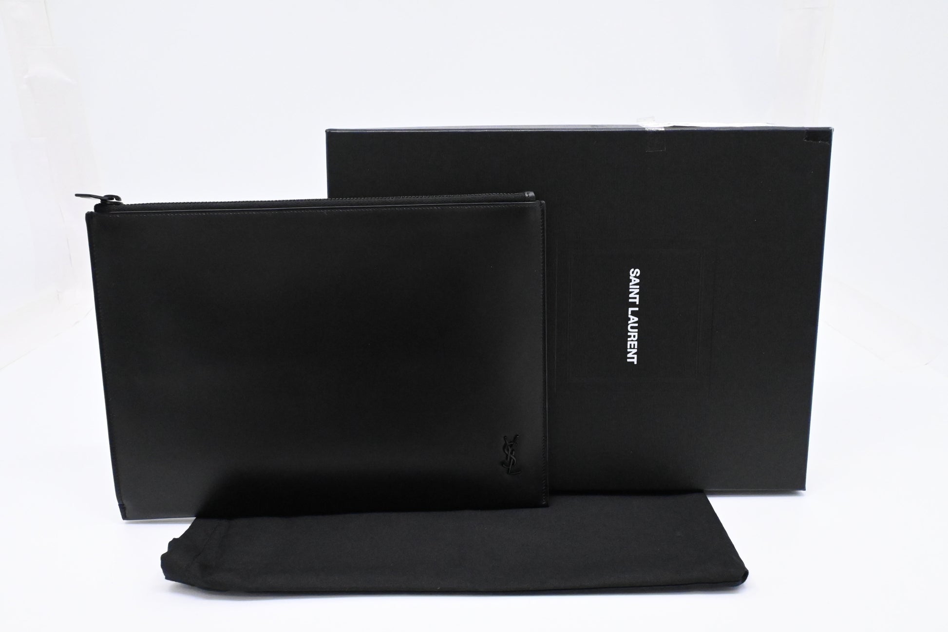 YSL Saint Laurent Clutch In Leather Black Clutch Bag