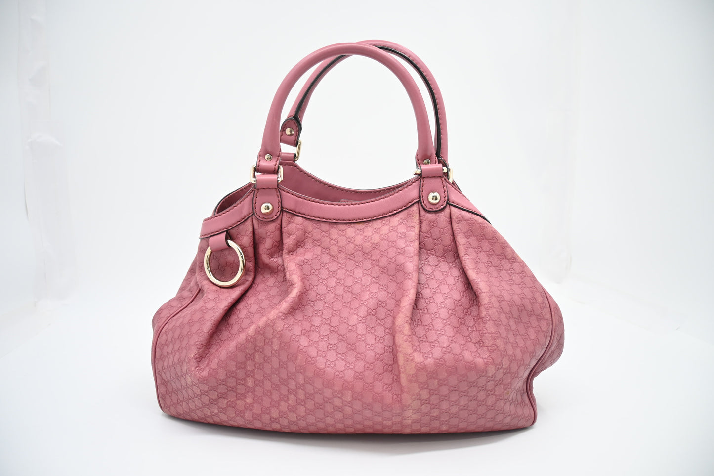 Gucci Sukey Microguccissima Leather Pink Handbag