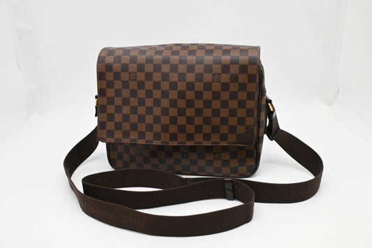 Louis Vuitton Shelton Ebene MM Canvas Damier Handbag