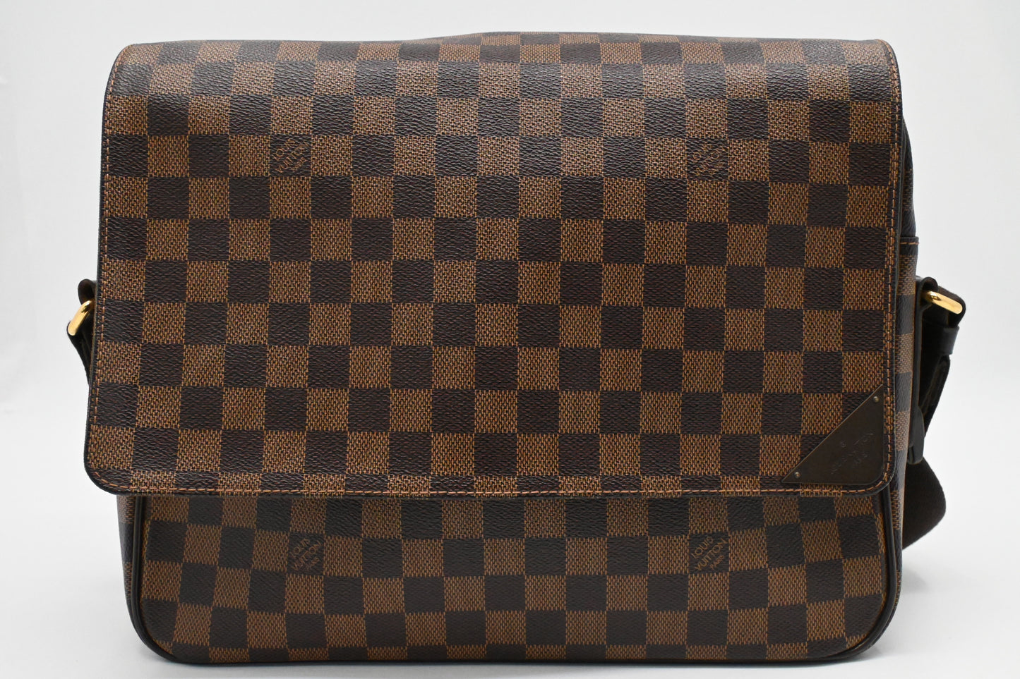 Louis Vuitton Shelton Ebene MM Canvas Damier Handbag