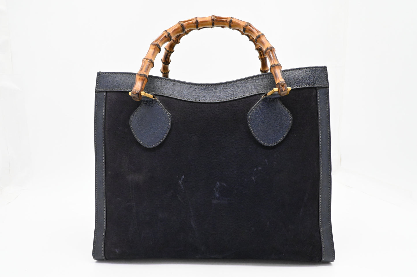 Gucci Diana Dark Suede Blue Medium Handbag