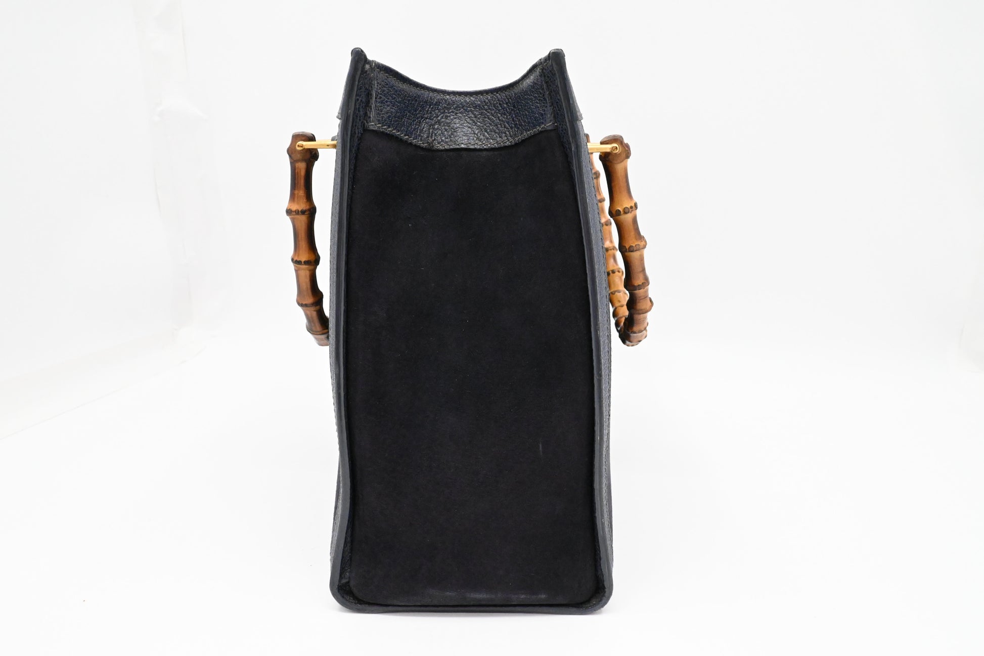 Gucci Diana Dark Suede Blue Medium Handbag