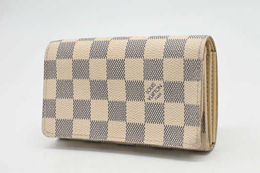 Louis Vuitton Tresor Azur Canvas Damier Wallet Case