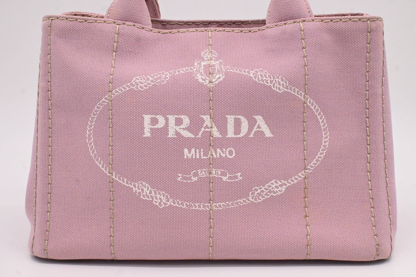 Prada Canapa In Handbag Canvas Pink Travel Bag