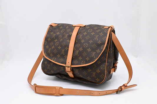 Louis Vuitton Saumur 35 Monogram Canvas Handbag Canvas 2