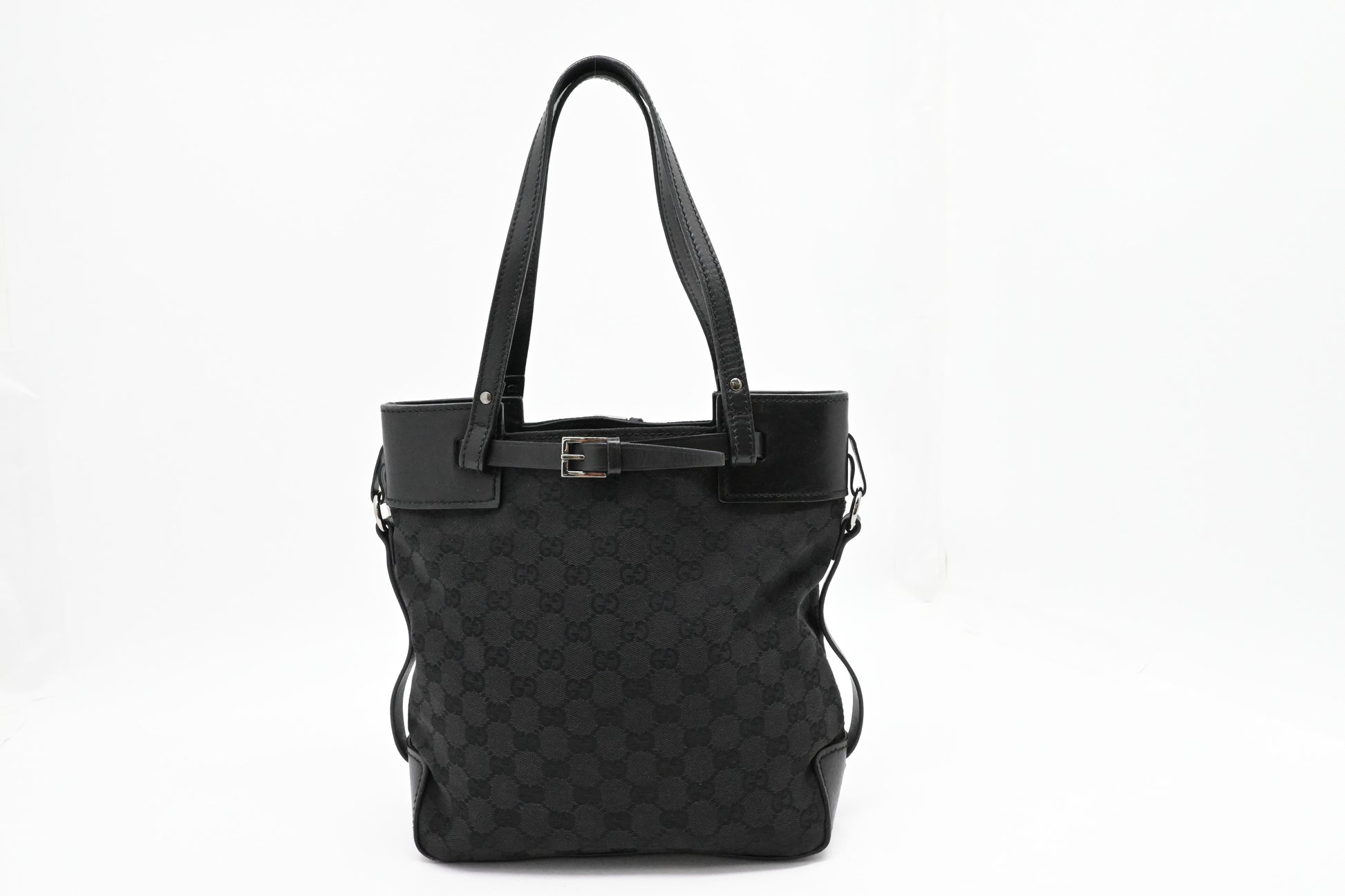 Gucci GG Canvas Black Shoulder Bag Canvas 3