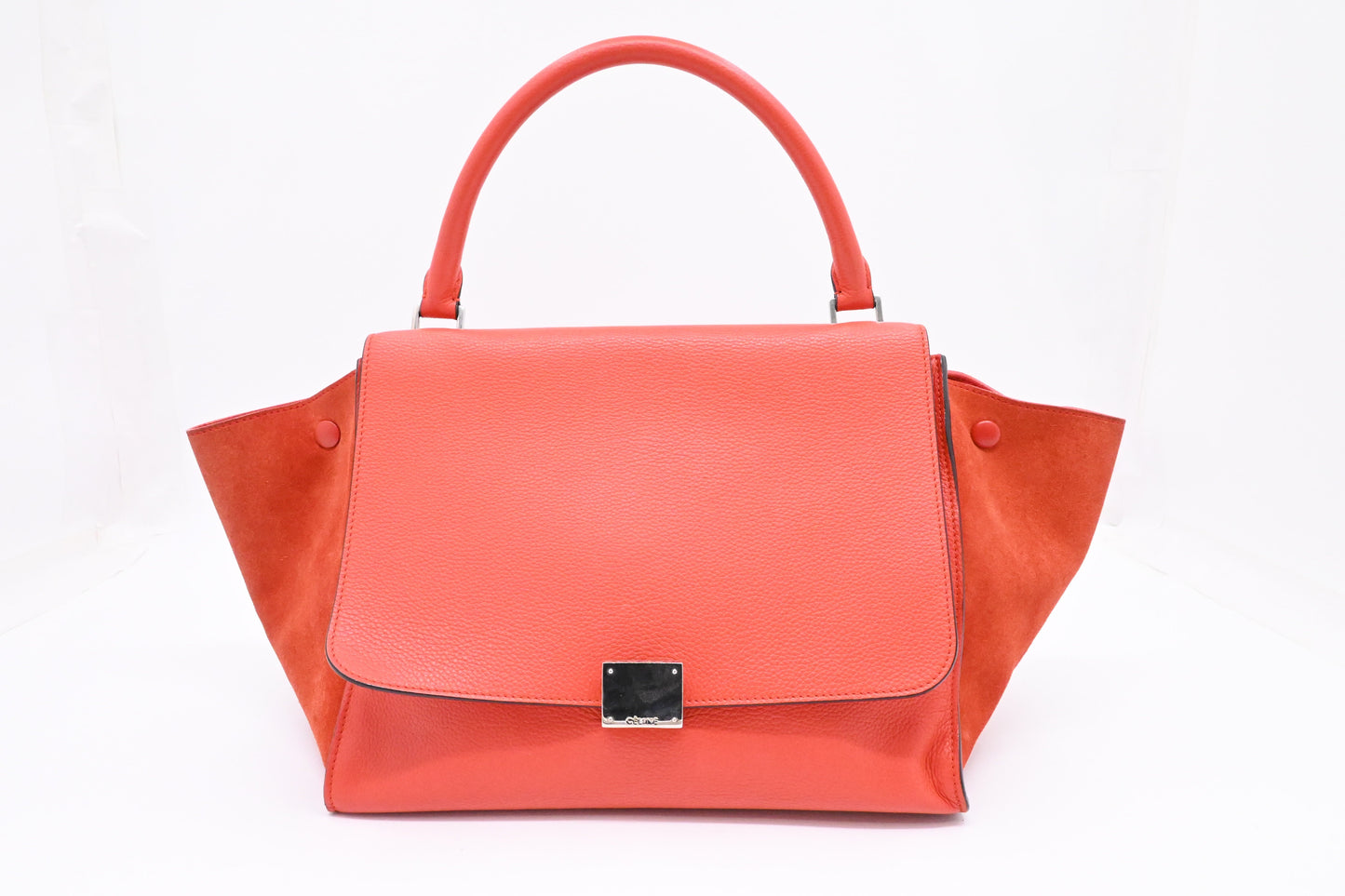 Celine Trapeze In Grapefruit Handbag Leather Travel Bag