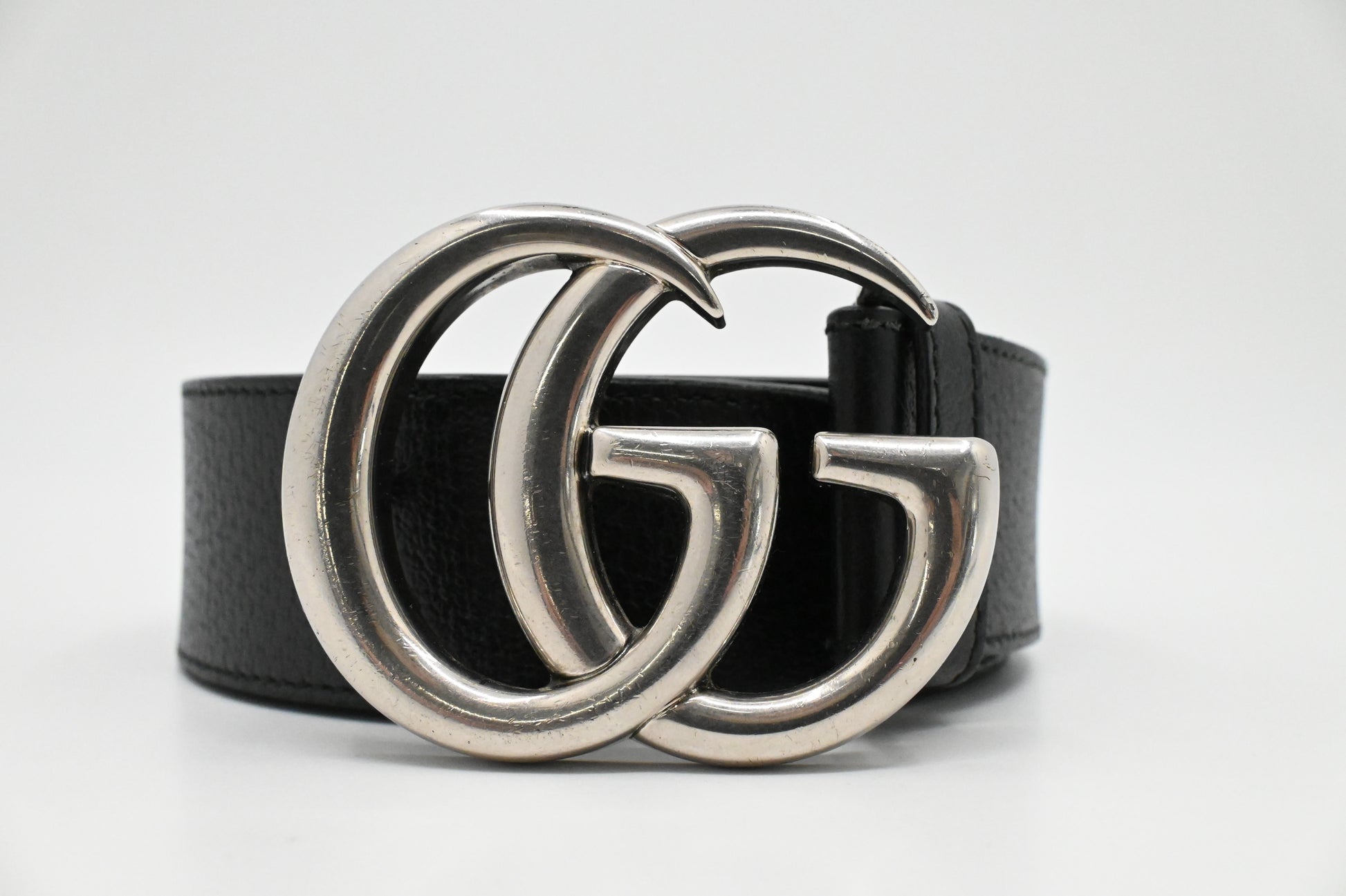 Gucci Black Leather 5 Belt