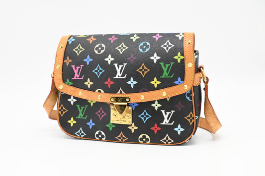 Louis Vuitton Sologne Monogram Multicolor Black Canvas Handbag