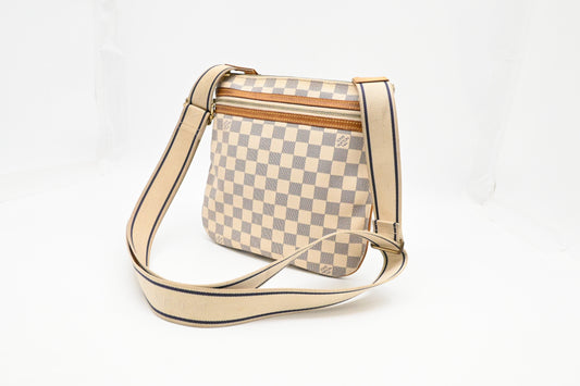 Louis Vuitton Pochette Bosphore Azur Damier Canvas Clutch Bag Canvas 2