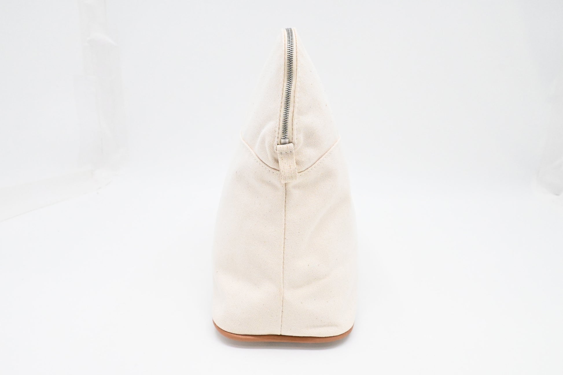 Hermes Bolide Case In Handbag Canvas Cream Travel Bag