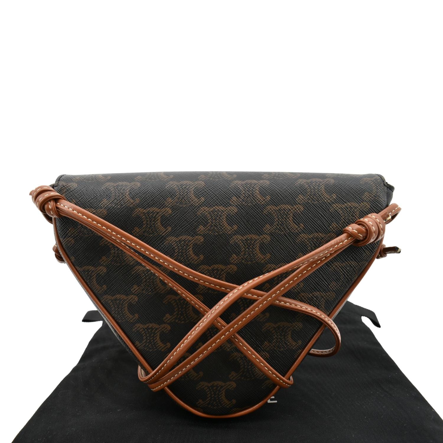 Triangle Triomphe Print Shoulder Bag Canvas Monogram