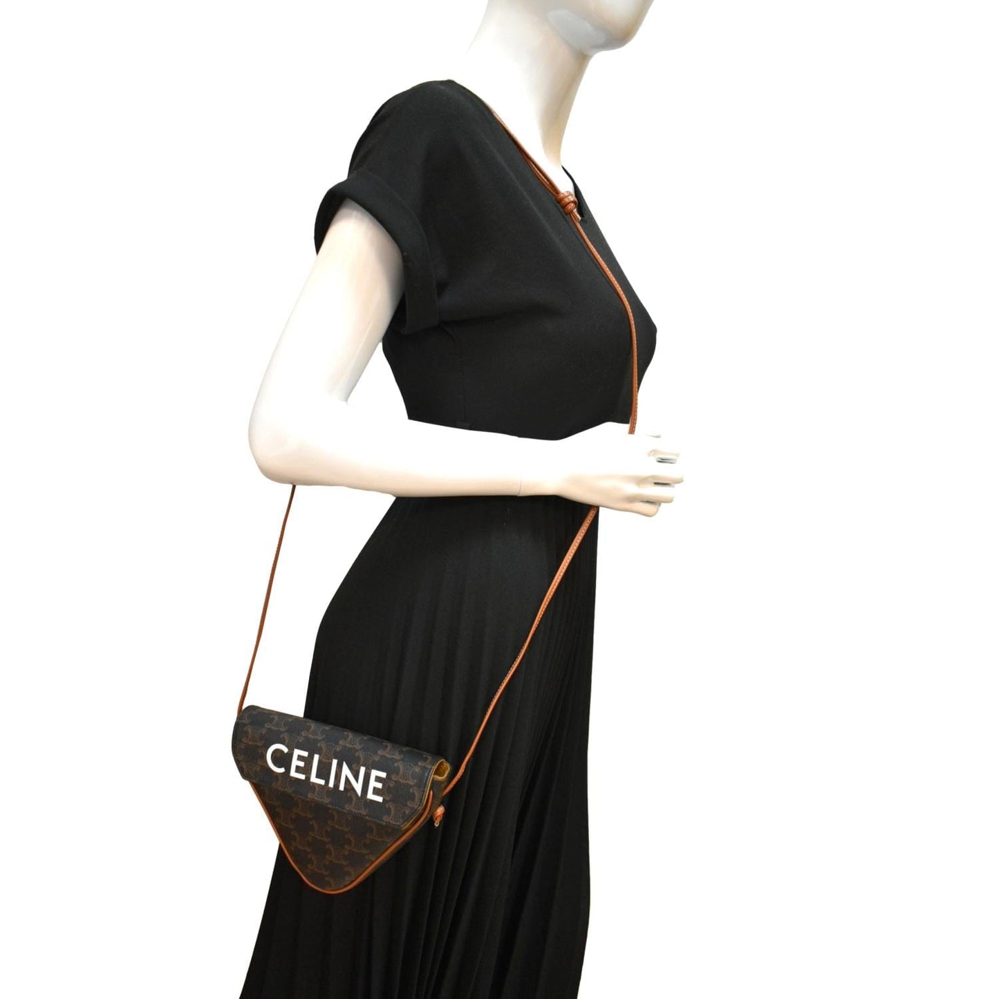 Triangle Triomphe Print Shoulder Bag Canvas Monogram