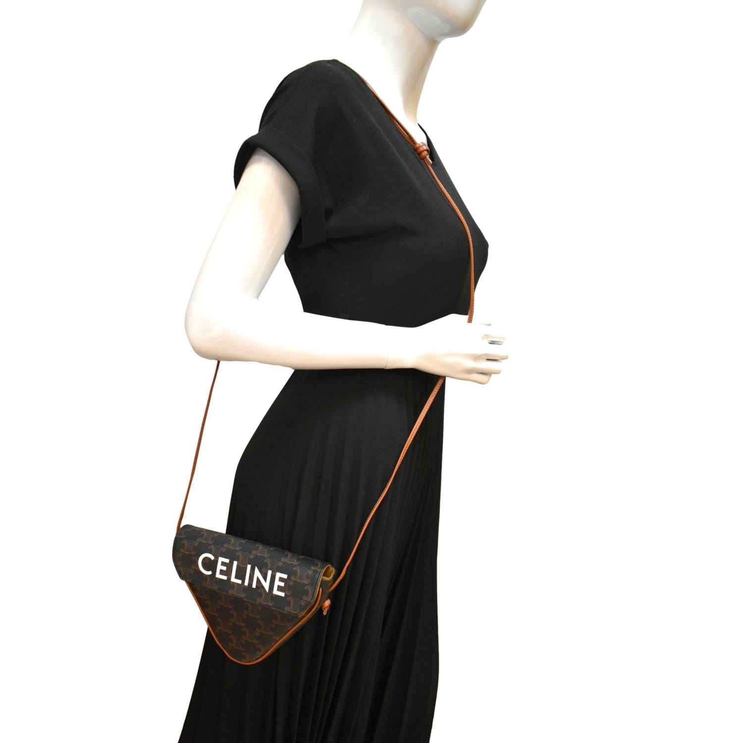Triangle Triomphe Print Shoulder Bag Canvas Monogram