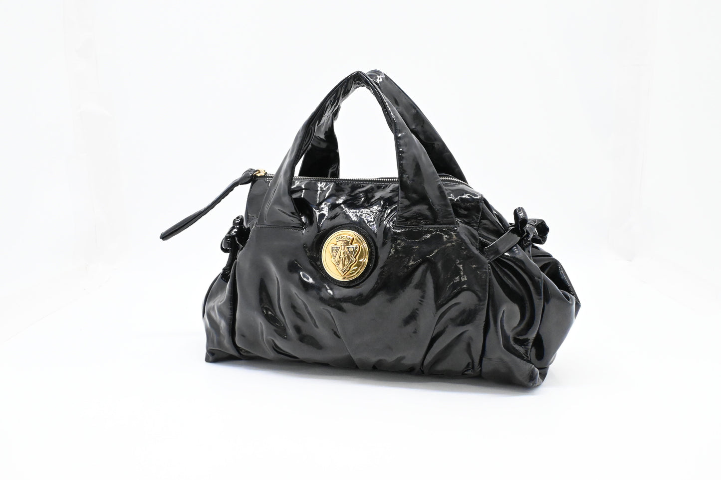 Gucci Black Patent Leather Handbag
