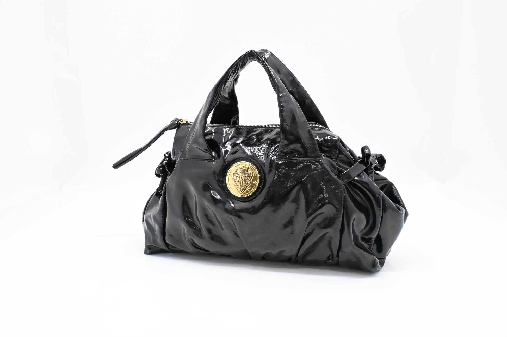 Gucci Black Patent Leather Handbag