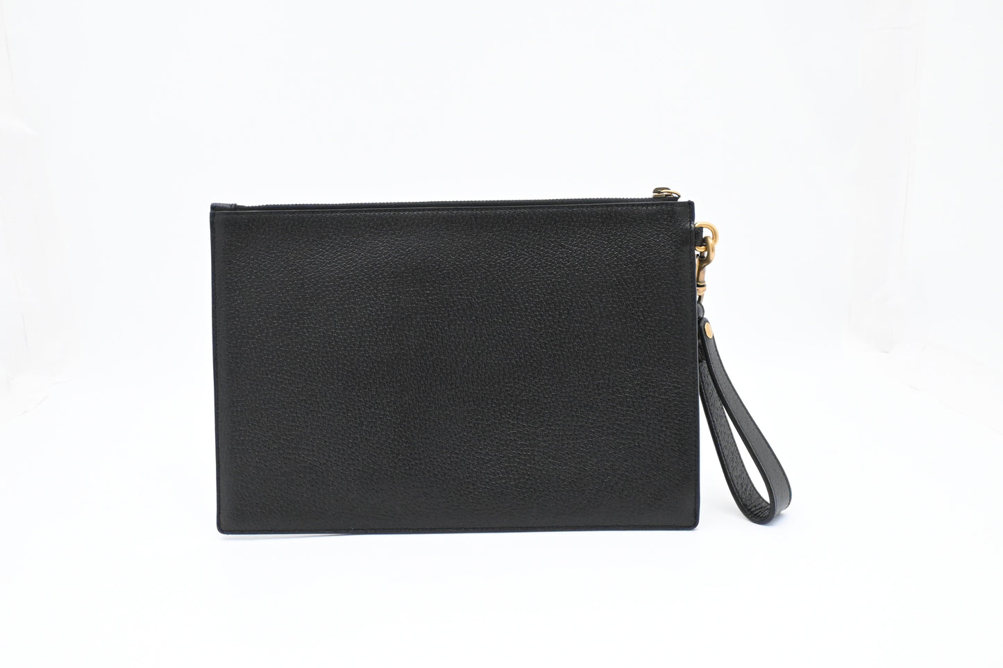 Gucci Bee Leather Black Clutch Bag Leather 1