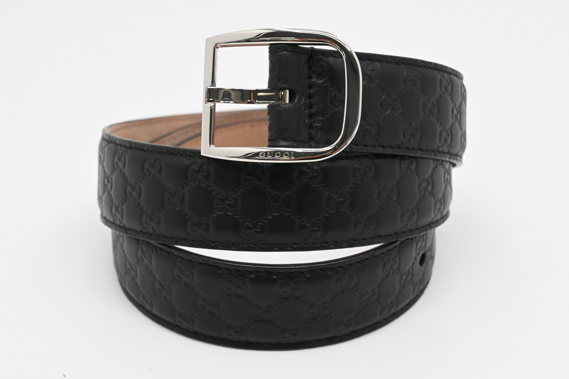 Gucci Microguccissima Leather Black Belt