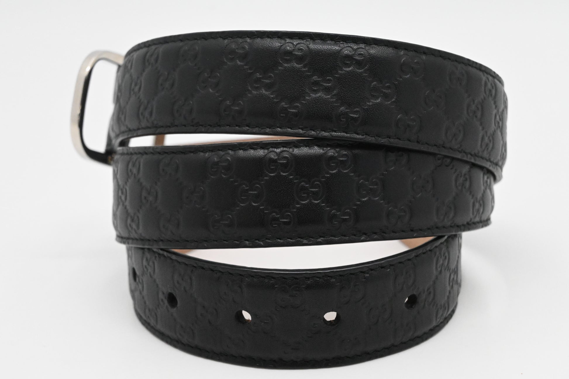 Gucci Microguccissima Leather Black Belt
