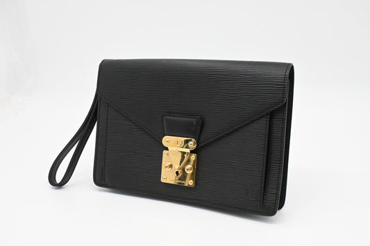 Louis Vuitton Sellier Dragonne Black Leather Epi Key Chain Leather 3