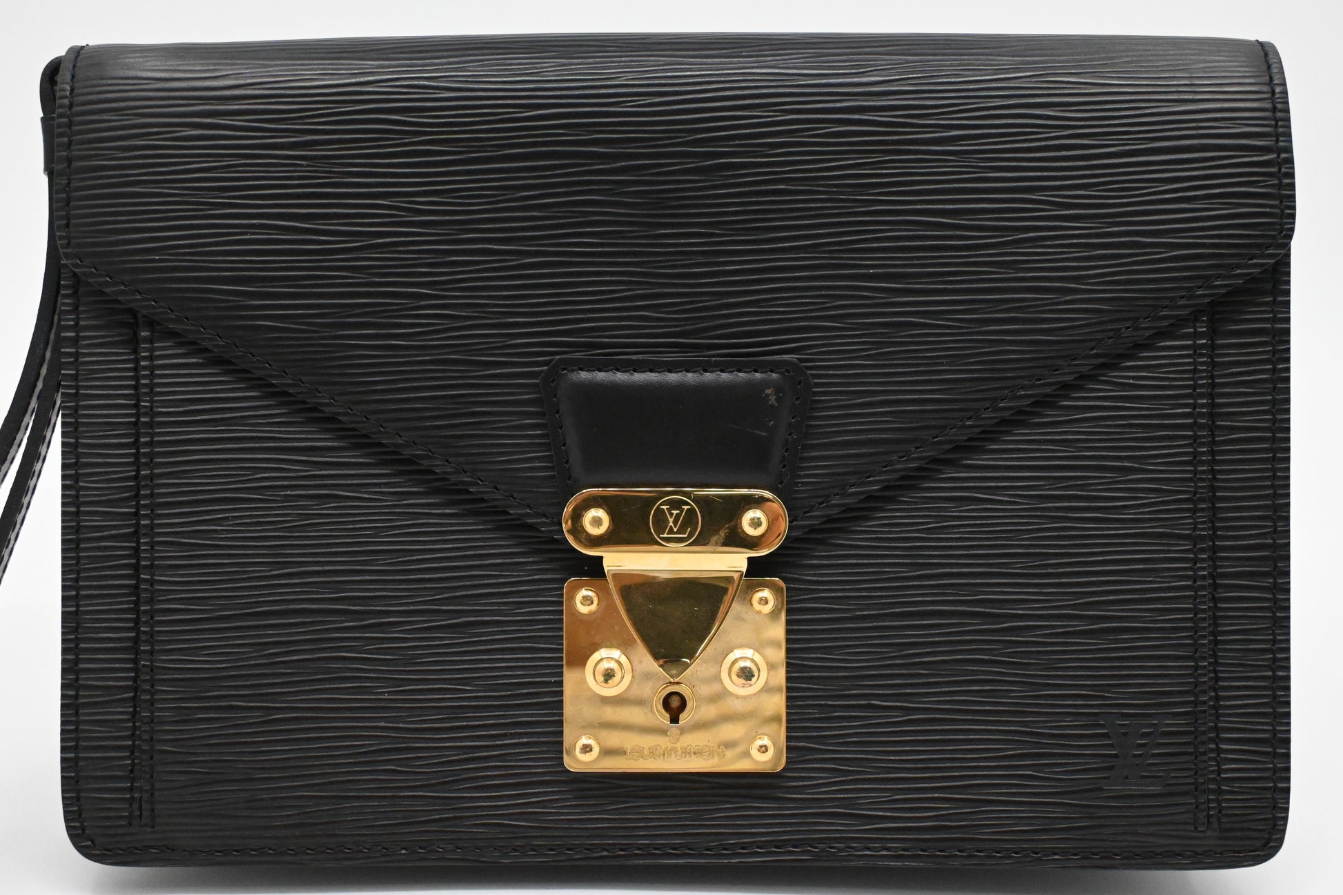Louis Vuitton Sellier Dragonne Black Leather Epi Key Chain Leather 3